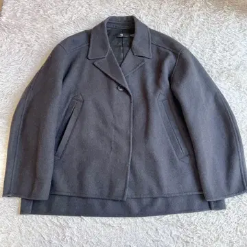 유니클로 +J 질 샌더 더블 페이스 셔츠 자켓 그레이 계열 M