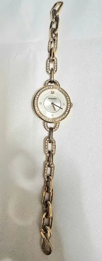 SWAROVSKI 스톤 장식 쿼츠 손목시계