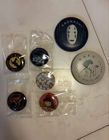 지브리 캔뱃지 7개 세트