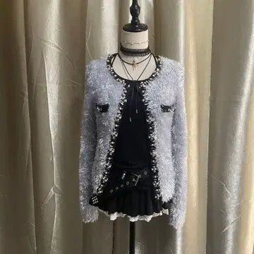 세실 맥비 샤기 가디건 비쥬 헤이세이 갸루 페어리 그런지