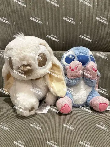 디즈니 스티치 봉제 인형 핑크&블루 winter white