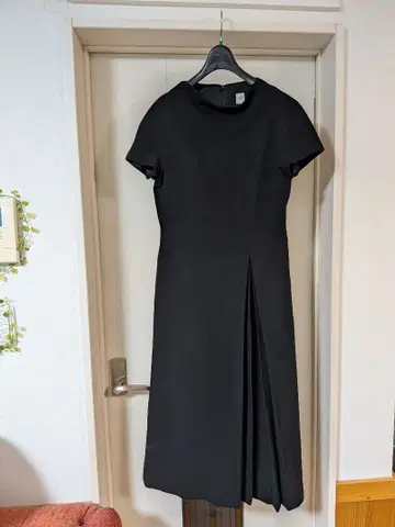 I.S. 블랙 반팔 롱 원피스