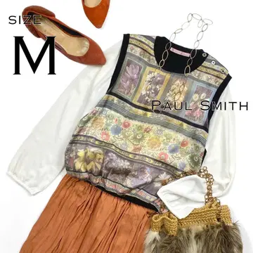 Paul Smith 폴스미스 콜라주 패턴 도킹 울 니트 베스트 M 블랙