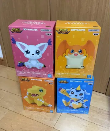 디지몬 Sofymates 피규어 4체 세트