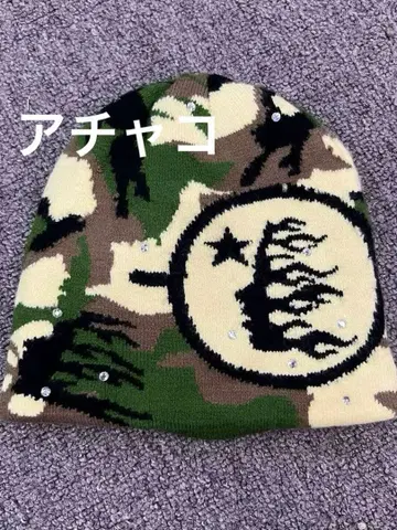 HELLSTAR 카모플라쥬 니트 모자