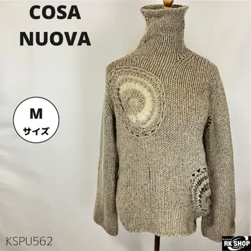 하자품 COSA NUOVA 캐시미어 니트 풀오버 하이넥 M