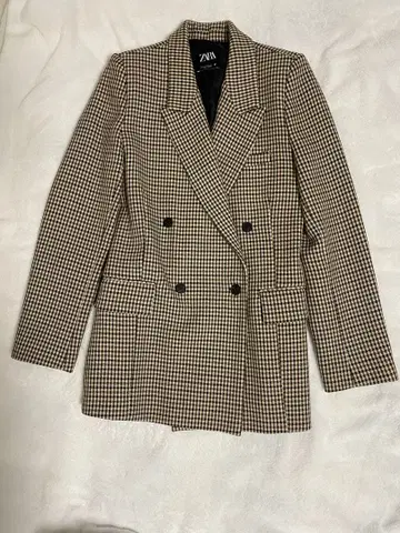 [ 새상품급 ] ZARA 체크 무늬 테일러드 자켓 S 사이즈
