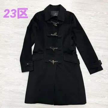 [ 새상품급 ] 23구 캐시미어 혼방 더플 코트 블랙 롱 38