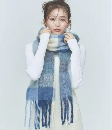 블루 파란 머플러 [ MIXED TAG MUFFLER ]