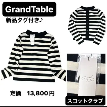 택 포함 새상품 스콧 클럽 GRANDTABLE 스웨터 보더 백 버튼