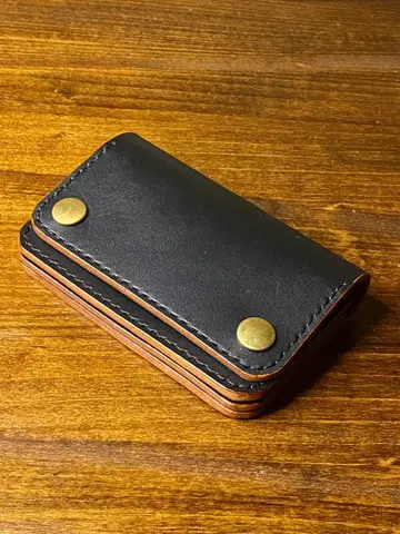 트래커 지갑 미들 / 천연 가죽 / 차심 / 놋쇠 / 지갑 / 가죽 지갑
