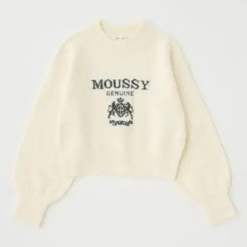 MOUSSY JACQUARD 니트탑 WEB 한정판 화이트