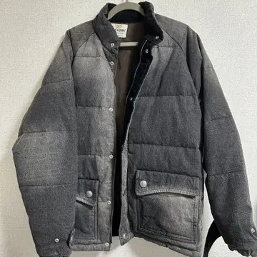 HOUSTON 다운 자켓 데님 다운 블랙