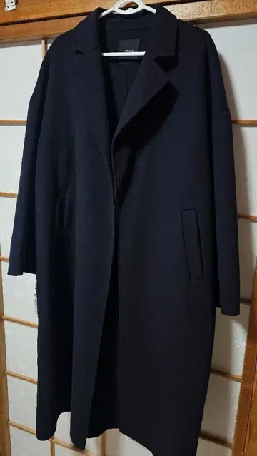 NORK 네이비 울 리버 롱 코트 사이즈 2