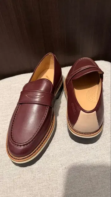 Saturdays New York City 버건디 가죽 로퍼