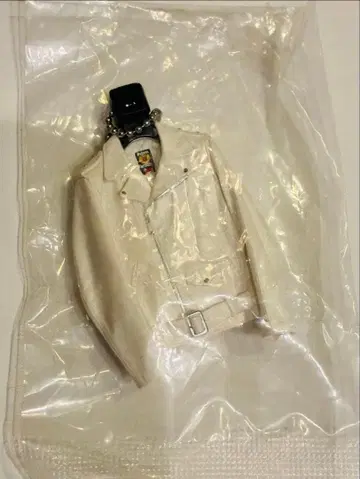 Schott 원스타 컬렉션 가죽 재킷 미니어처 화이트