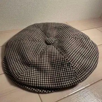 아나토미카 ANATOMICA 헌팅 캡 체크 브라운