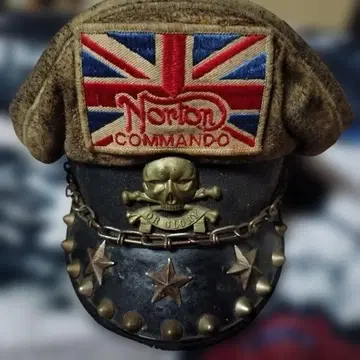 스터드 바이커스 캡 락커즈 톤업 카페 레이서