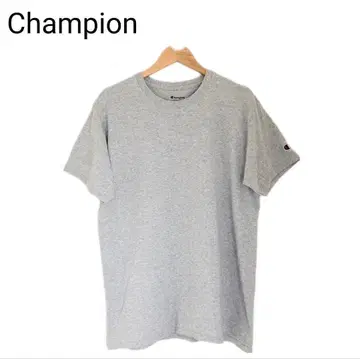 챔피온 상의 T셔츠 원포인트 반팔 그레이 남성용 둥근넥 M
