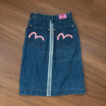 [ 새상품급 ] EVISU donna 에비수 돈나 카모메 데님 스커트