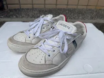 LACOSTE 스니커즈 화이트/레드 트리코 캐주얼