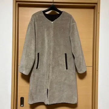 GLOBAL WORK 리버서블 코트 브라운 계열