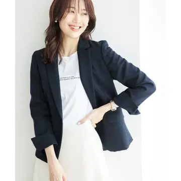 네이비 테일러드 자켓