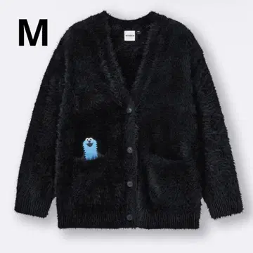 GU 퍼펫순순 가디건 M 블랙 니트