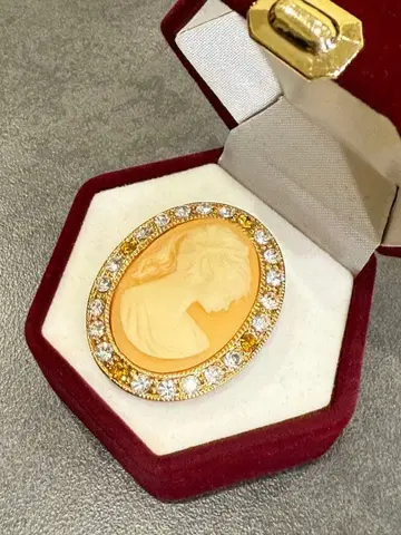 카메오 스타일 브로치