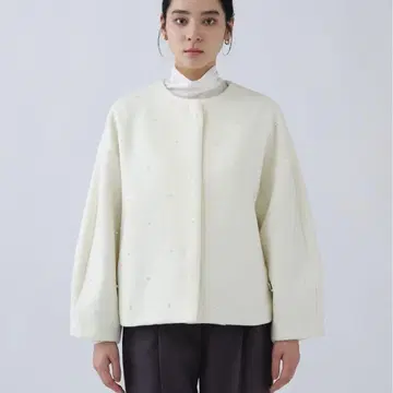 [ NAVYNAVY ] 펄 장식 숏코트 새상품