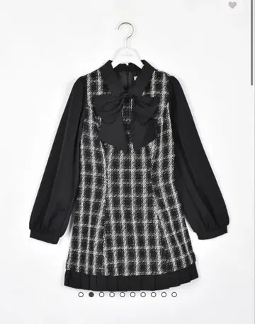 evelyn 트위드 리본 원피스