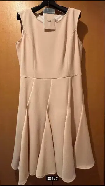 새상품급 Rene 고급 원피스 38 핑크 베이지