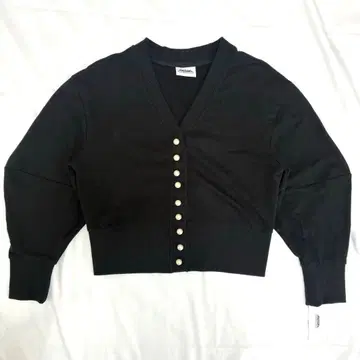 미사용 새상품 HiROMiTHiSTLE 블랙 펄 버튼 포함 가디건 코튼