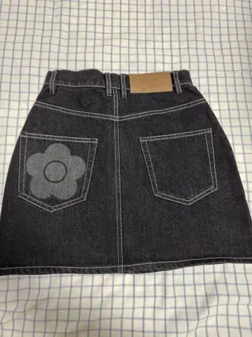 마리퀀트 MARY QUANT 로고 데님 미니 스커트 moussy