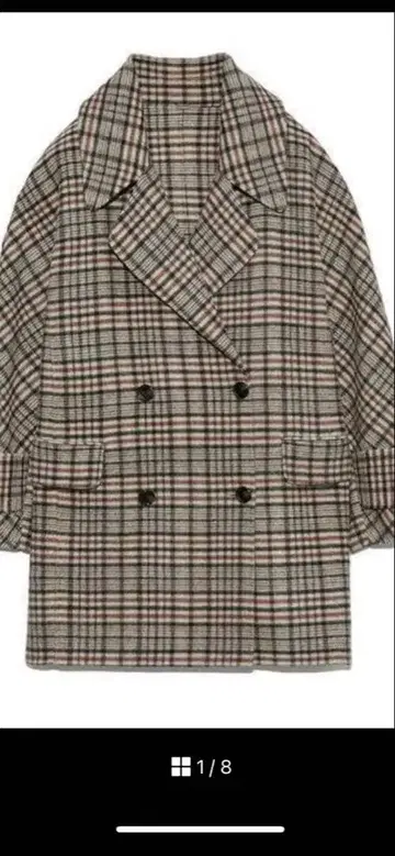 Mila Owen 플랩 포켓 하프 기장 코쿤 접결 코트 새상품급