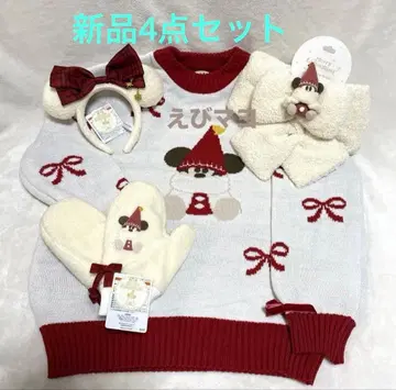 릴린린 스웨터 머리띠 머플러 미튼 4점