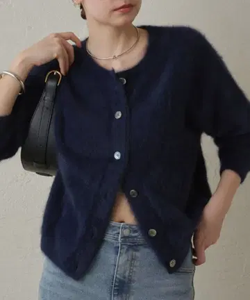 컨디션 최상 LOUNGEDRESS 퍼 2way 니트 캐시미어