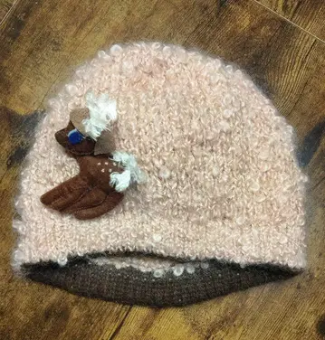 핑크 니트 모자 (하라주쿠 브랜드)