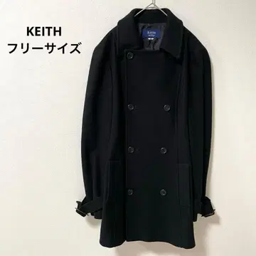 KEITH (키이스) 블랙 피코트 울 혼방
