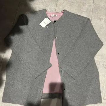 natural couture 노카라 자켓 그레이 F 사이즈