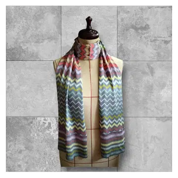 미쏘니 MISSONI 지그재그 패턴 스톨