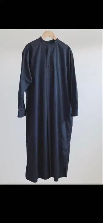 LENO 긴팔 셔츠 원피스