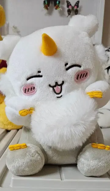 치이카와 (먼작귀) 저 아이 BIG 봉제 인형 웃는 얼굴 택 포함