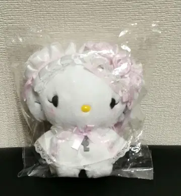 산리오 키티 화이트 프릴 마스코트 키링