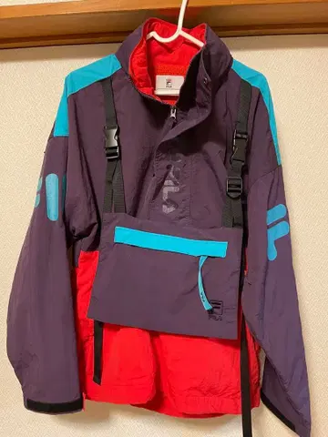 FILA 나일론 자켓 S 사이즈 보라색/빨간색/파랑
