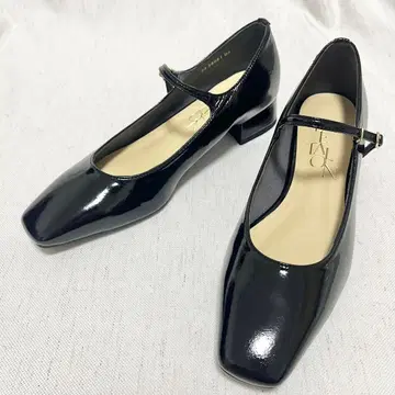 [ 미사용 ] LE TALON 루탈론 스퀘어토 메리제인 펌프스 블랙