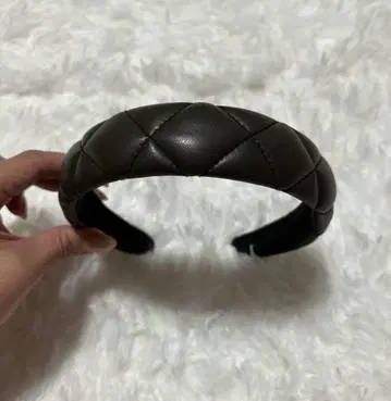 CA4LA 카시라 진한 갈색 퀼팅 머리띠!