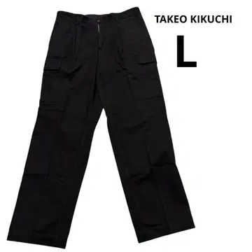 스테디셀러 아이템 다케오 키쿠치 카고 팬츠 캐주얼 블랙 L