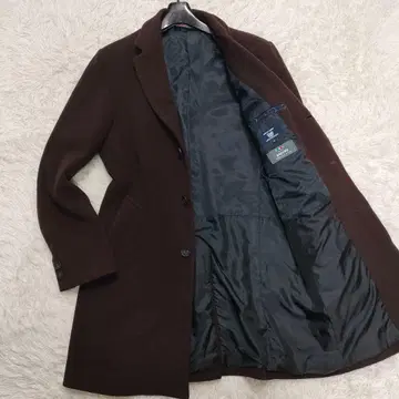 꼼 사 커뮨 체스터 코트 이탈리아 원단 picchi 캐시미어 브라운