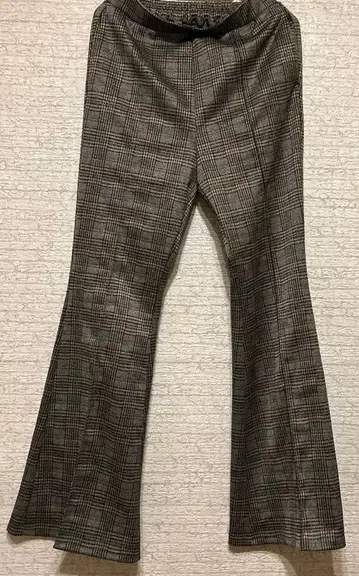 거의 새상품 ROSE BUD 스트레치 체크 벨보텀 팬츠